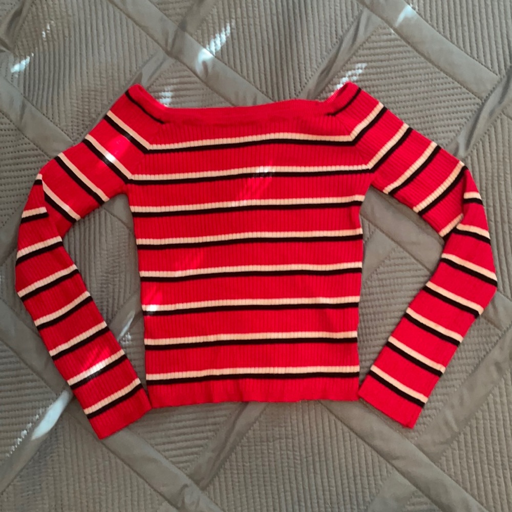 Striped Crop Sweater